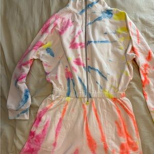 Lezat Tie-Dye Zip-Up Jumpsuit